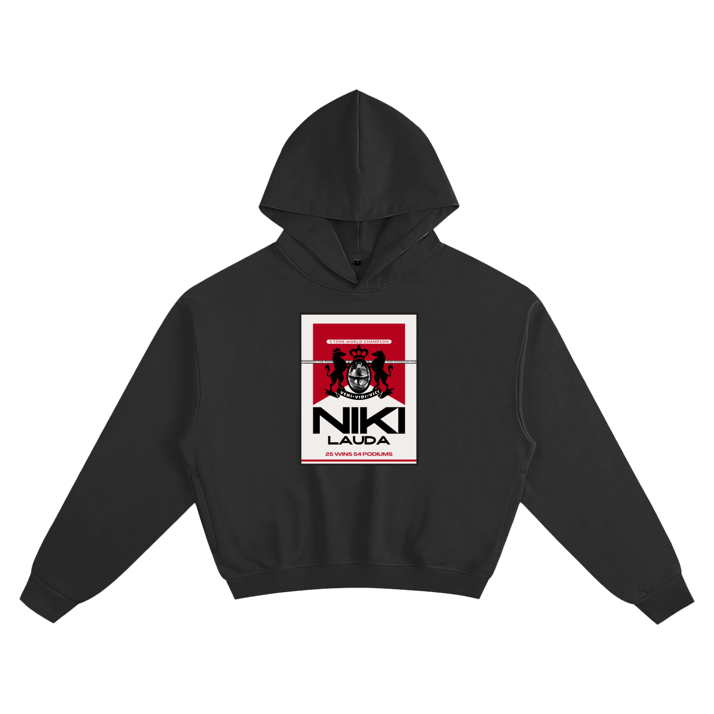 LAUDA BOXY HOODIE / BLACK - Rookies Clo